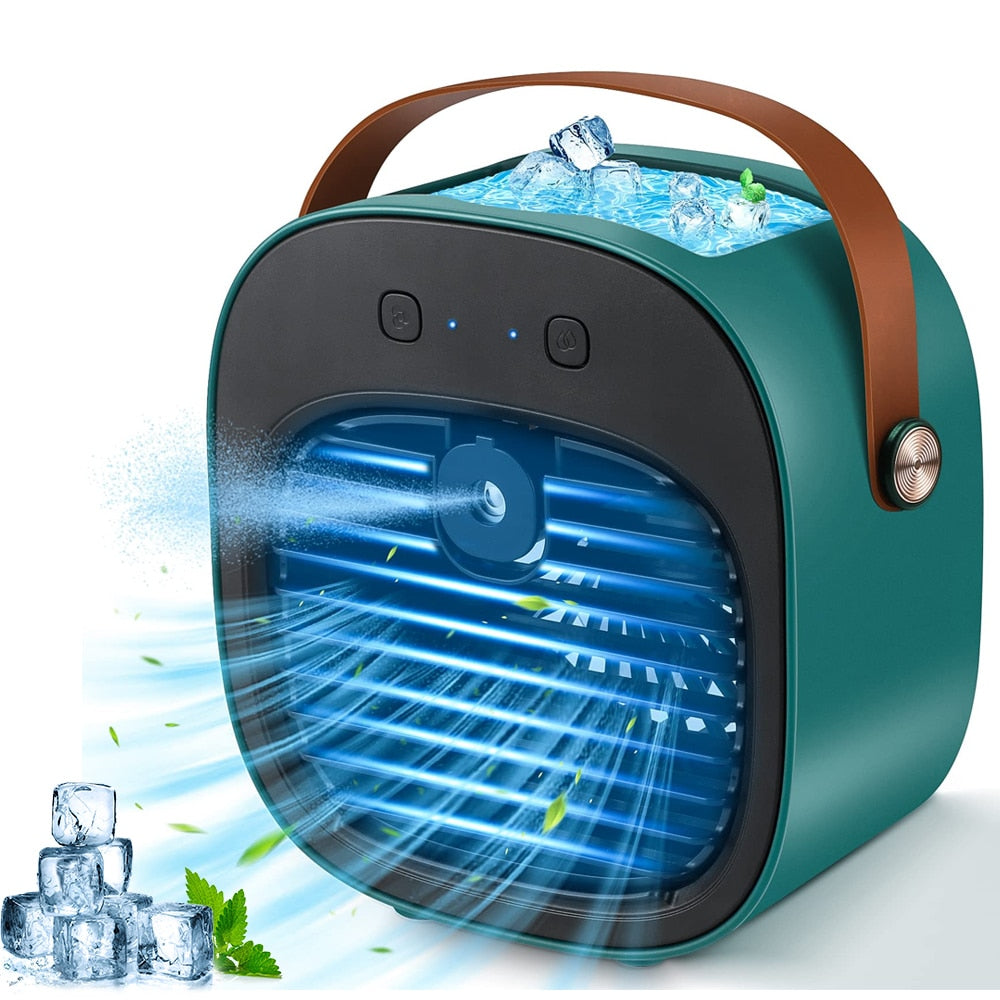 Portable Mini Air Conditioner Wireless Air Cooler USB Rechargeable Cooling Fan Portable Air Conditioner For Room Camping Cars