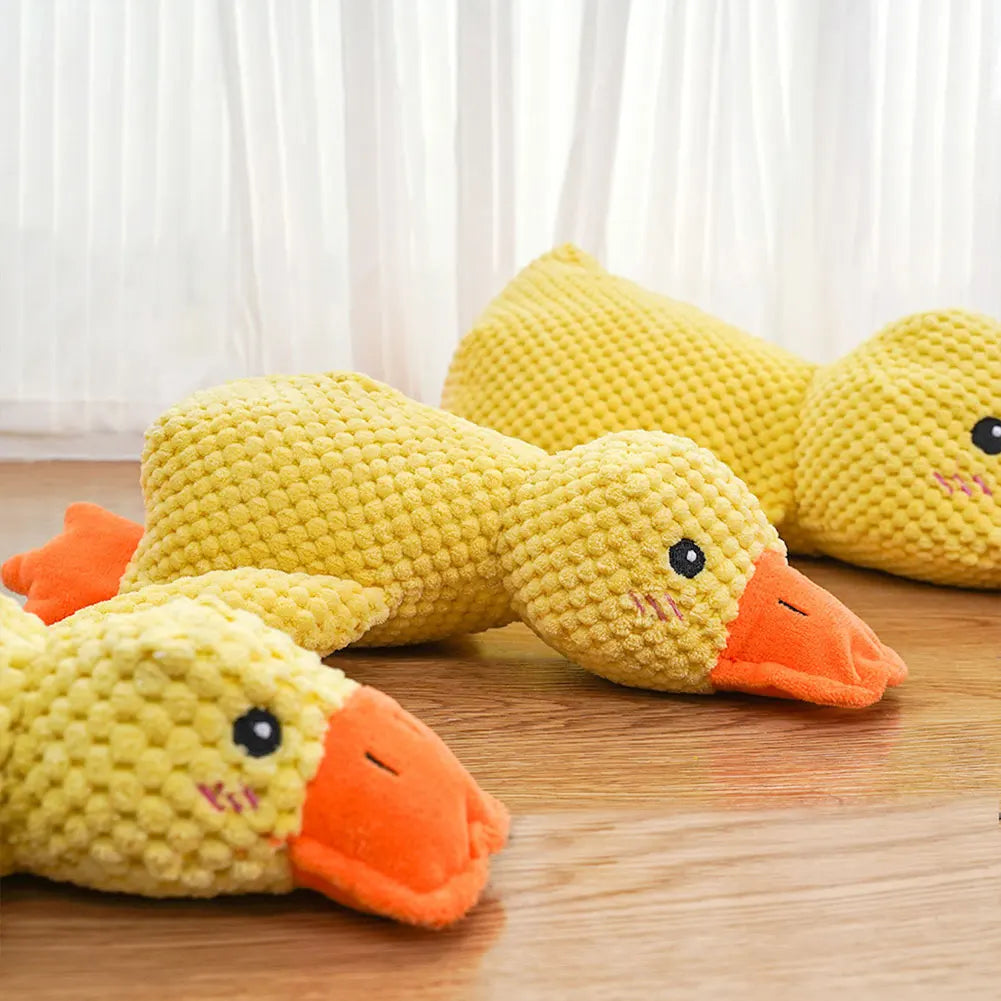 Dog Calming Duck Pet Plush Toy with Quacking Sound Calming Duck Dog Toy Pillow Toy Dog Stuffed Animals Chew Toy for Dogs