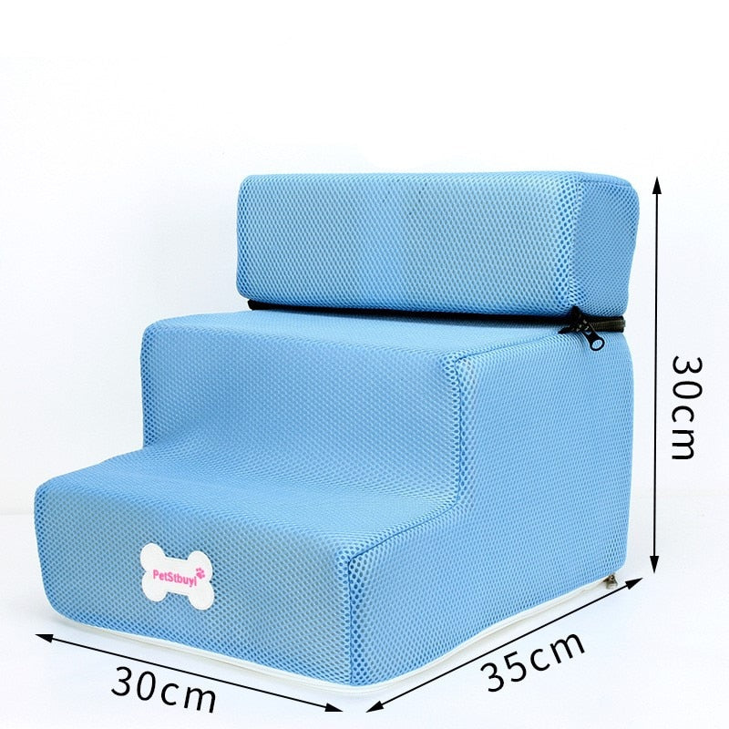 Hot Dog House Dog Stairs Pet 3 Steps Stairs for Small Dog Cat Pet Ramp Ladder Anti-slip Removable Dogs Bed Stairs Pet Supplies