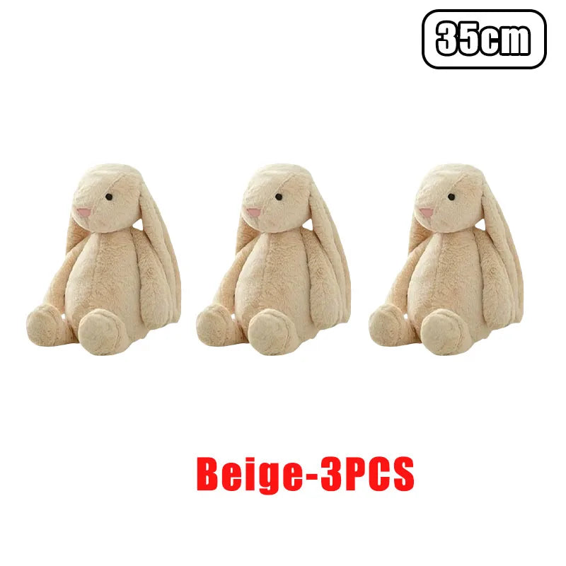 Cute Easter Rabbit Plush Toy Long Ear Bunny Stuffed Animal Soft Cotton Sleeping Mate for Boys and Girls