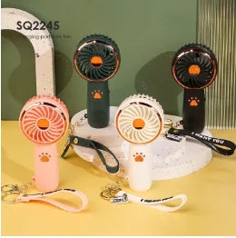 A summer new mini fan cute cartoon portable charging usb handheld student outdoor fan