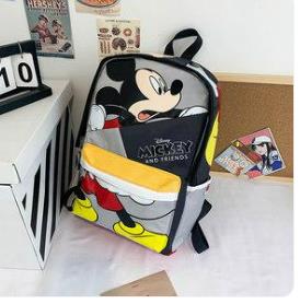 2022 Disney Women's Backpack Mickey Mouse Cartoon Pattern Large Capacity School Bag for Kindergarten Boy Girl Travel Bag Mochila