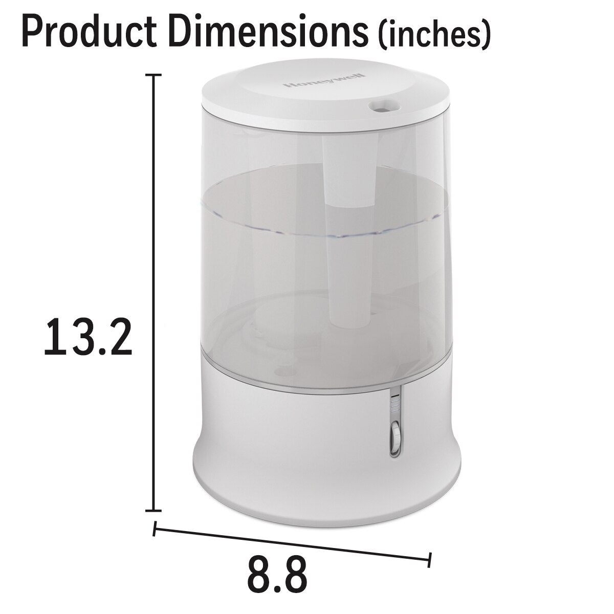 Ultra Quiet Cool Mist Humidifier, HUL233W, White