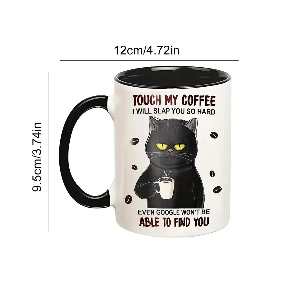 11oz Lord Of The Cats Mug The Furrllowship Of The Ring Cat Lovers Coffee Mug Ceramic Tea Cup for Coffee, Tea and Hot Drinks Gift