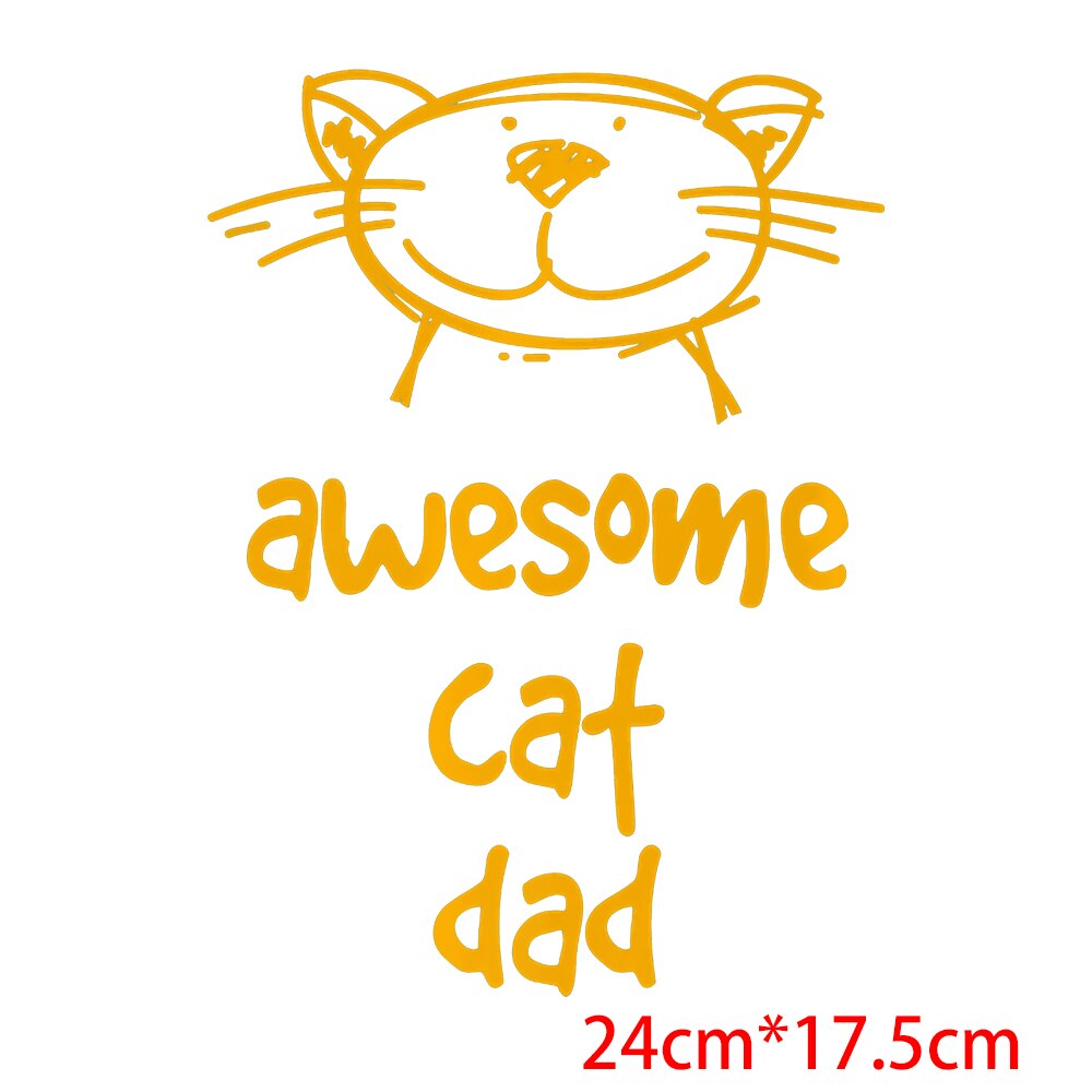 Dad Birthday Gift Funny Dad Cat Patches Father's Day Heat Transfer Stickers Fashion Thermo Stickers Fashion Graphic Appliques
