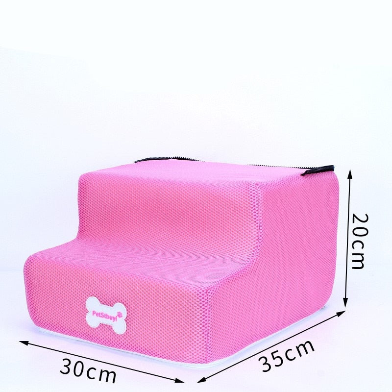 Hot Dog House Dog Stairs Pet 3 Steps Stairs for Small Dog Cat Pet Ramp Ladder Anti-slip Removable Dogs Bed Stairs Pet Supplies