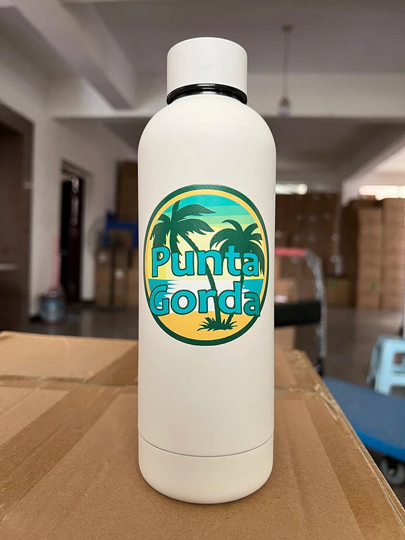 Double wall custom stainless steel cup insulated drink bottle tumbler 500ml thermos water bottle