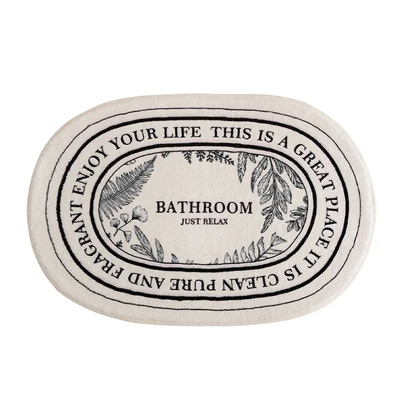 Non-Slip Bath Mat Floral Doormat Absorbent Carpets Entrance Rug Balcony Floor Mats Living Room Bathroom kitchen decor plush Rugs