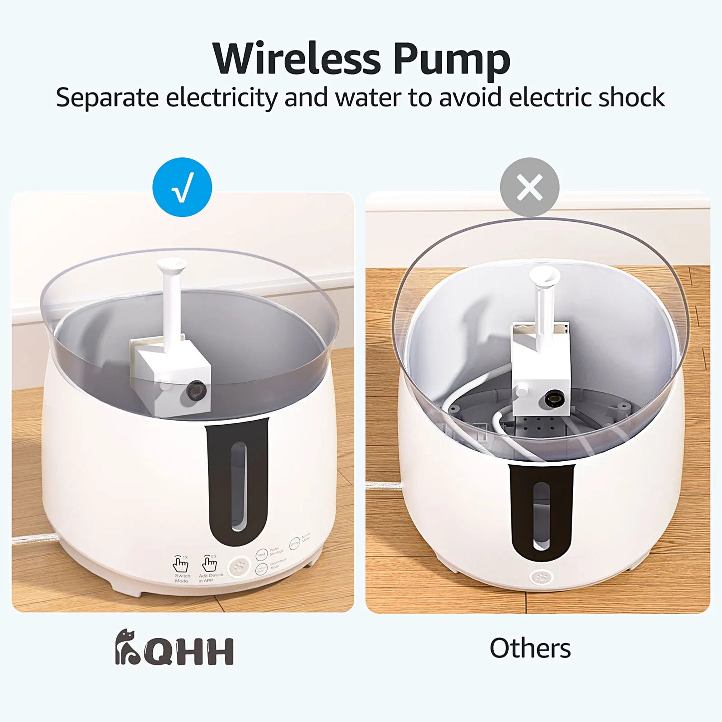 Cat Water Fountain Auto Filter Wireless Smart Pet Cat Drinker Bowl 2L Recirculate Filtring Drinker for Cats pet Water Dispenser
