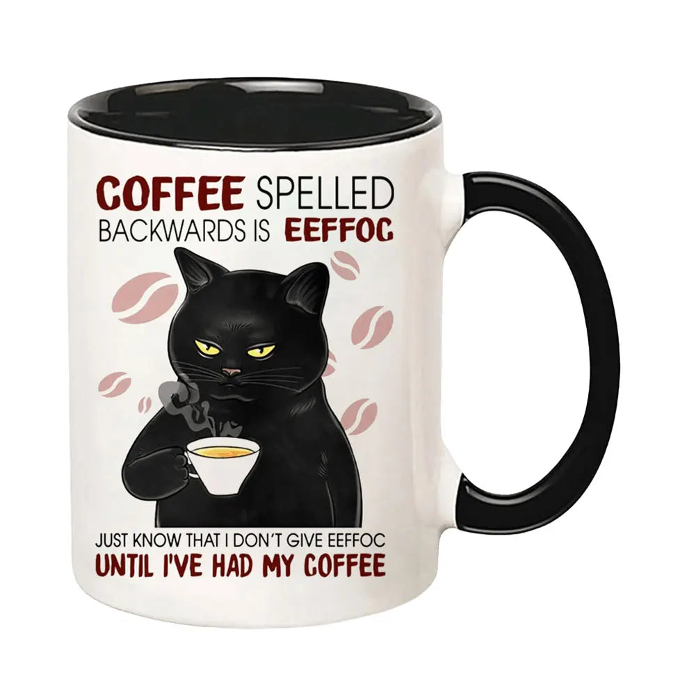 11oz Lord Of The Cats Mug The Furrllowship Of The Ring Cat Lovers Coffee Mug Ceramic Tea Cup for Coffee, Tea and Hot Drinks Gift