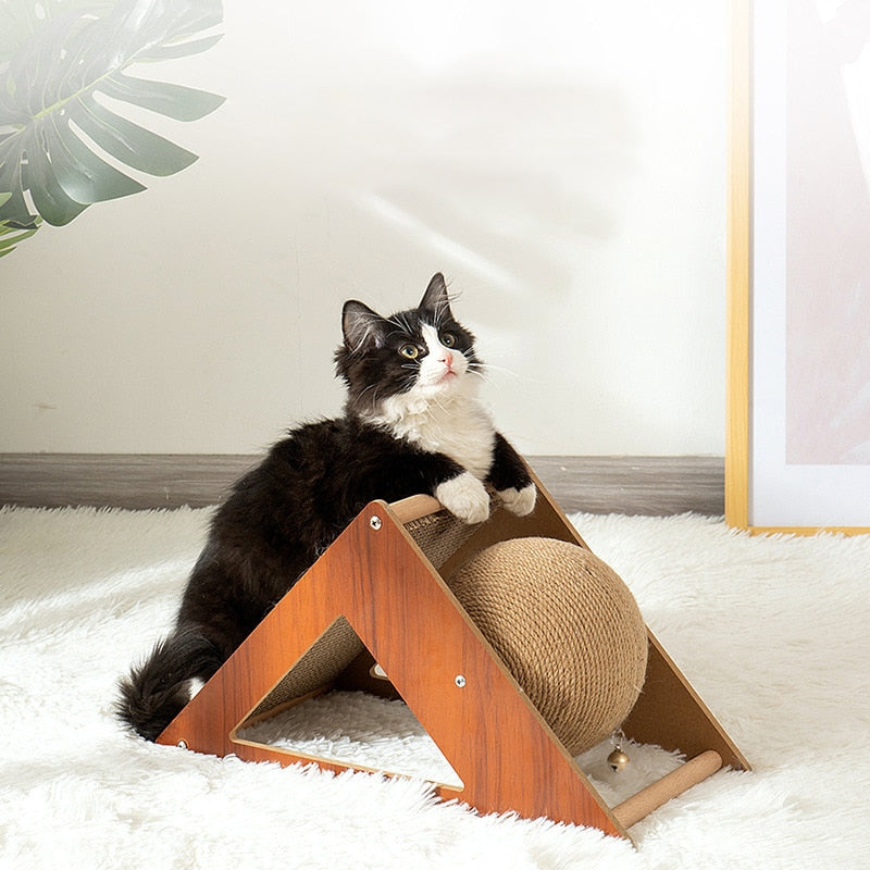 New Cat Toy Interactive Cat Scratcher Board Kitten Sisal Rope Ball Scratch Paws Pet Grinding Scratching Cats For Scratcher Toys