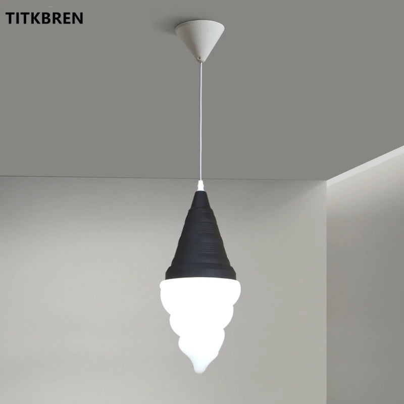 Dessert Shop Ice Cream Cones Pendant Lights Creative Children Bedroom Bedside Hanging Lamp Kids Room Fixture Suspension Lighting