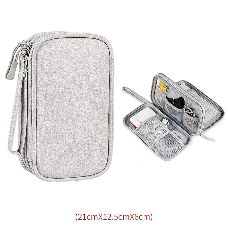 Data Cable Storage Bag Waterproof Travel Organizer Bag Portable Carry Case Storage Bag For APPLE Samsung Cable Cord USB Charger
