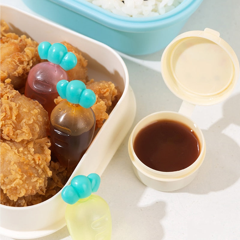 Cartoon Sauce Bottle Mini Bento Box Animal Friend Soy Sauce Box Tomato Sauce Honey Salad Sauce Container Bento Box Accessories