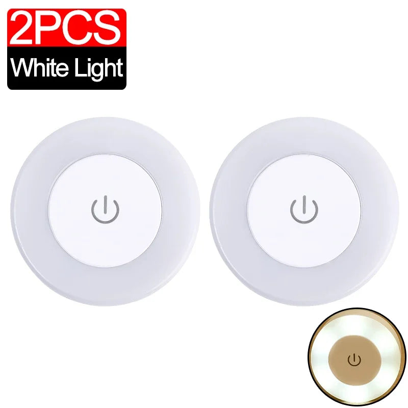 5/1pcs LED Touch Sensor Night Lights Portable USB Rechargeable Magnetic Base Wall Light 3 Modes Bedroom Dimming Night Lamps