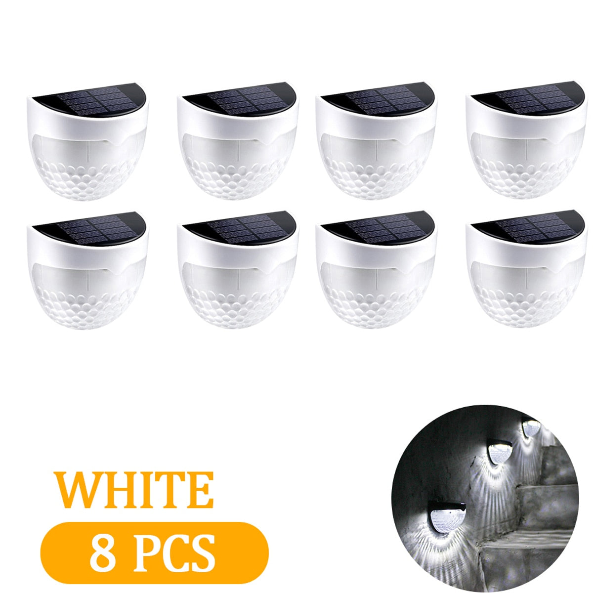 4/8 PCS LED Solar Light Outdoor Garden Lights Decoration Deck Light Wall Sconce Fence Lamp Garden Lighting Outdoor Solar Lights