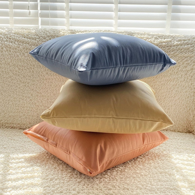 Imitation Leather Cushion Cover for Pillow PU Waterproof Decorative Cushions for Bed Cushion Covers 45*45 Home Decoration Modern
