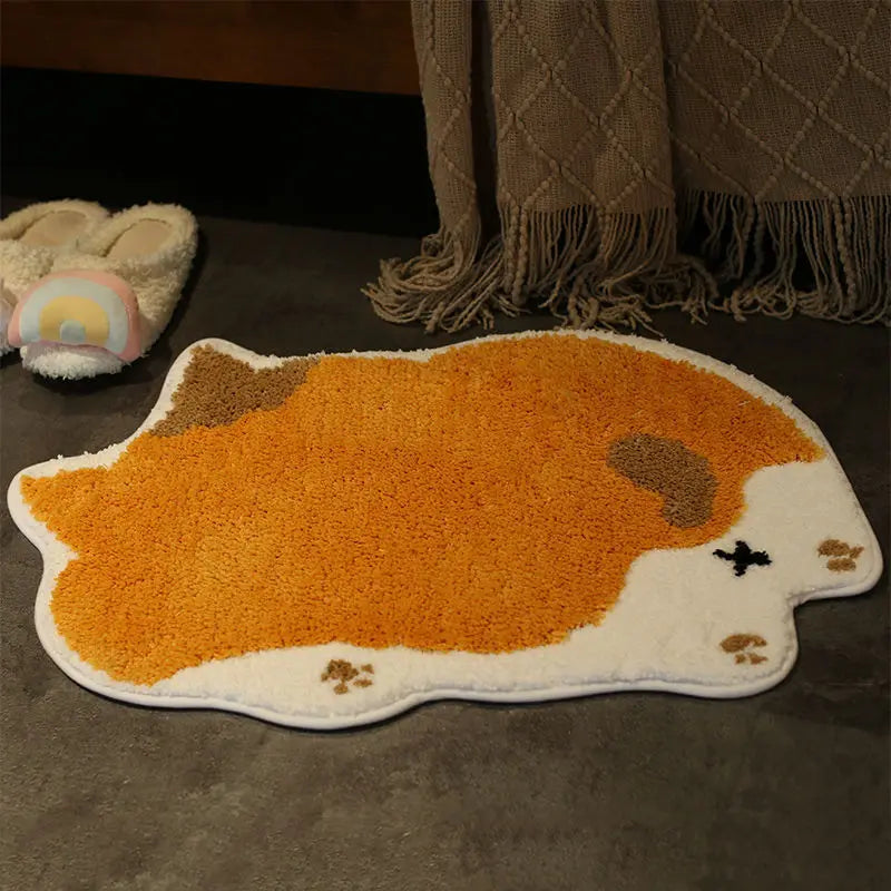 Bedroom Entrance Carpet Washable Bathroom Cartoon Animal Absorbent Anti-slip Mat Cashmere Floor Carpet Floor Mat Door Carpet
