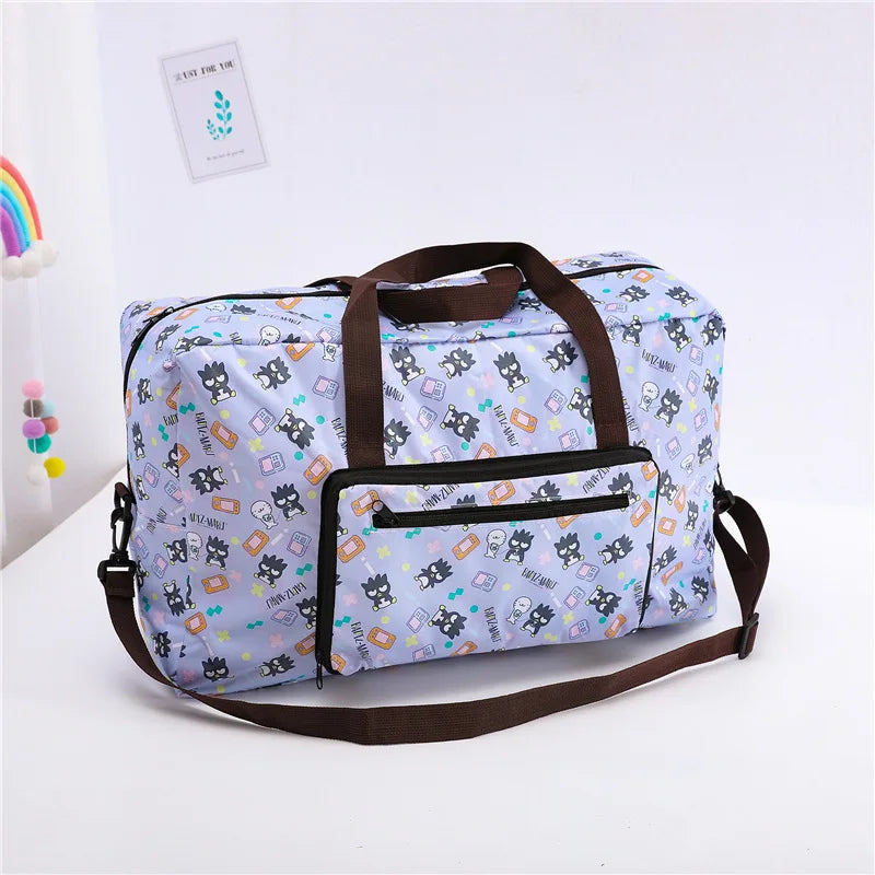Cartoon Sanrios Folding Travel Bag Girl Downhill Bag Storage Bag Kawaii Can Be Hung Trolley Suitcase Increase Water Proof