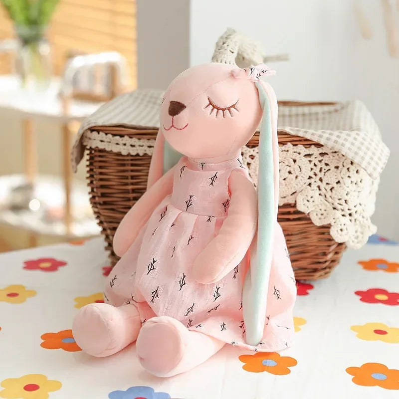 KAWASIMAYA Long Ear Rabbit Plush Toys Baby Sleep Comfort Dolls Stuffed Soft Animal Toys Lovely Rabbit for Children Girls 35CM