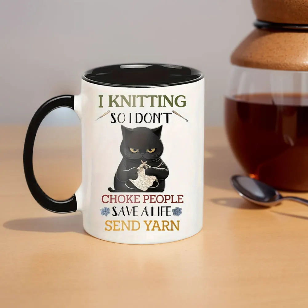 11oz Lord Of The Cats Mug The Furrllowship Of The Ring Cat Lovers Coffee Mug Ceramic Tea Cup for Coffee, Tea and Hot Drinks Gift