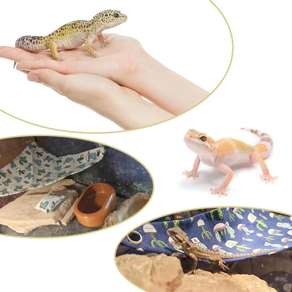 Hanging Corner Hammock with Hooks for Lizard Leopard Gecko Bearded Dragon Ferrets Rats Guinea Pigs Chinchillas Hamsters Hedgehog