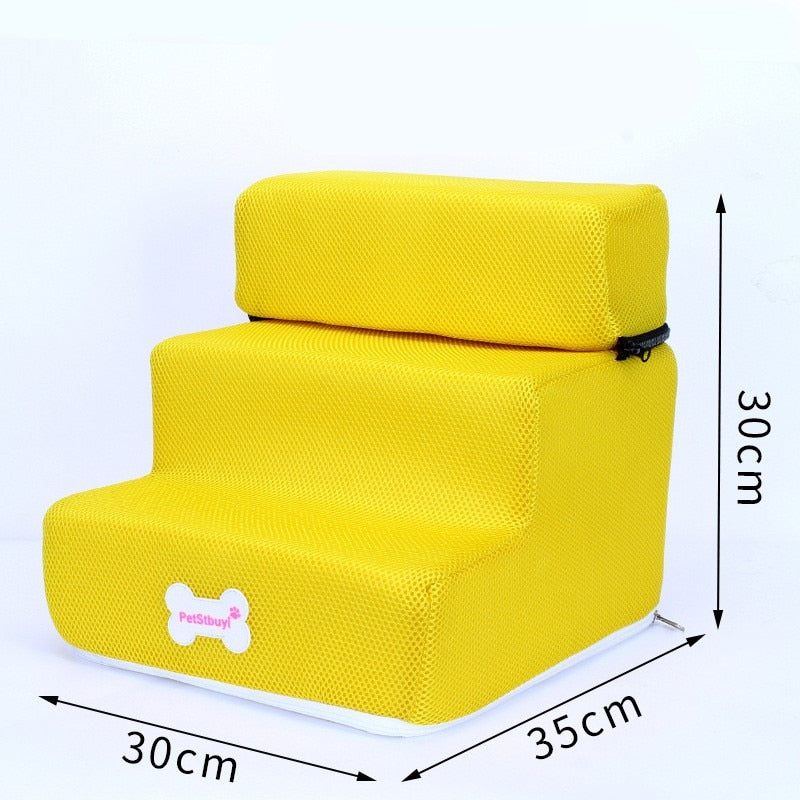 Hot Dog House Dog Stairs Pet 3 Steps Stairs for Small Dog Cat Pet Ramp Ladder Anti-slip Removable Dogs Bed Stairs Pet Supplies