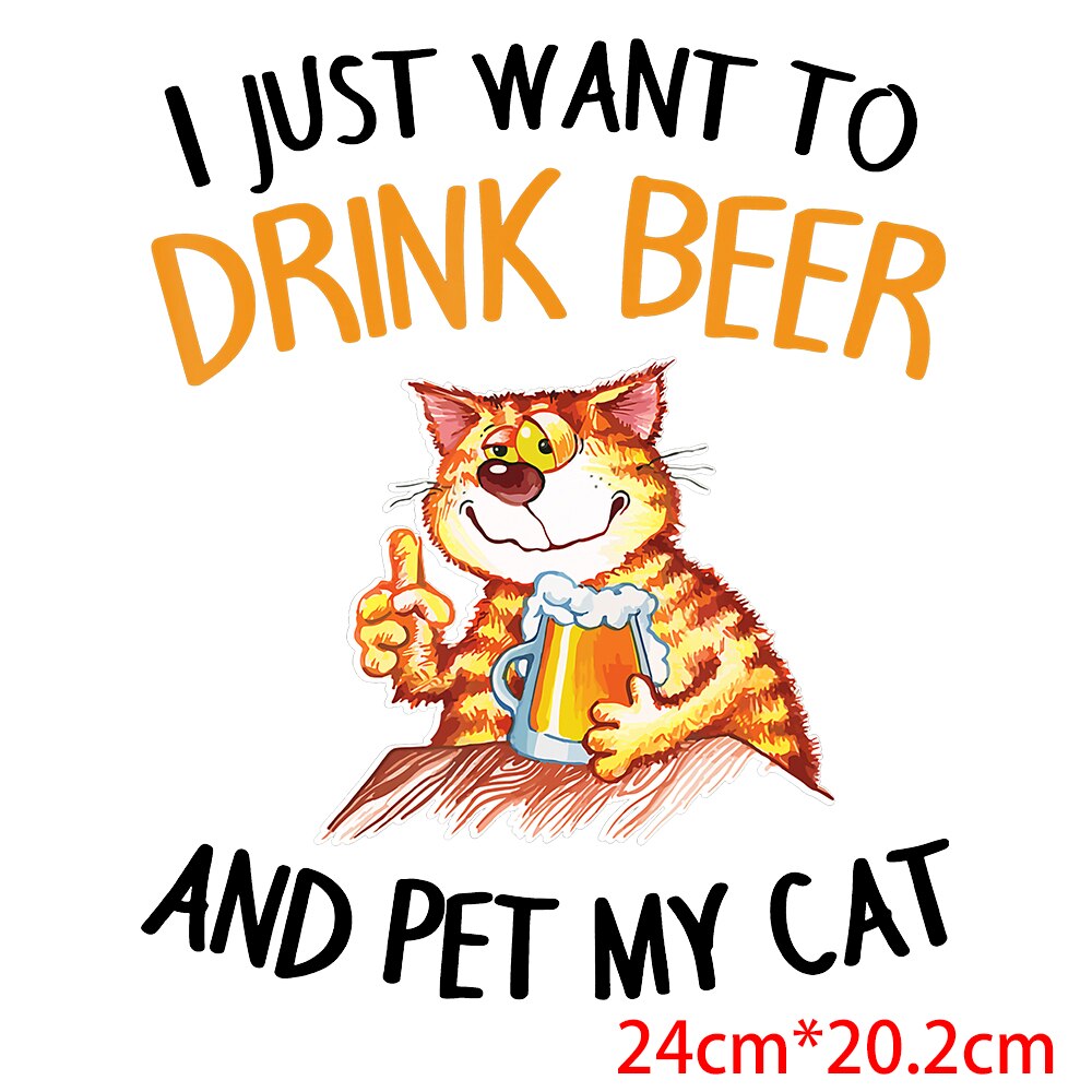 Dad Birthday Gift Funny Dad Cat Patches Father's Day Heat Transfer Stickers Fashion Thermo Stickers Fashion Graphic Appliques