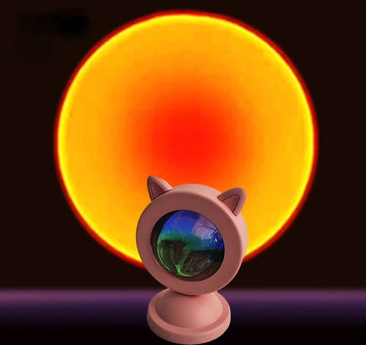 LTOON Mini sunset light net red sunset light floor-to-ceiling photo projection dusk warm light dawn dawn light USB night light