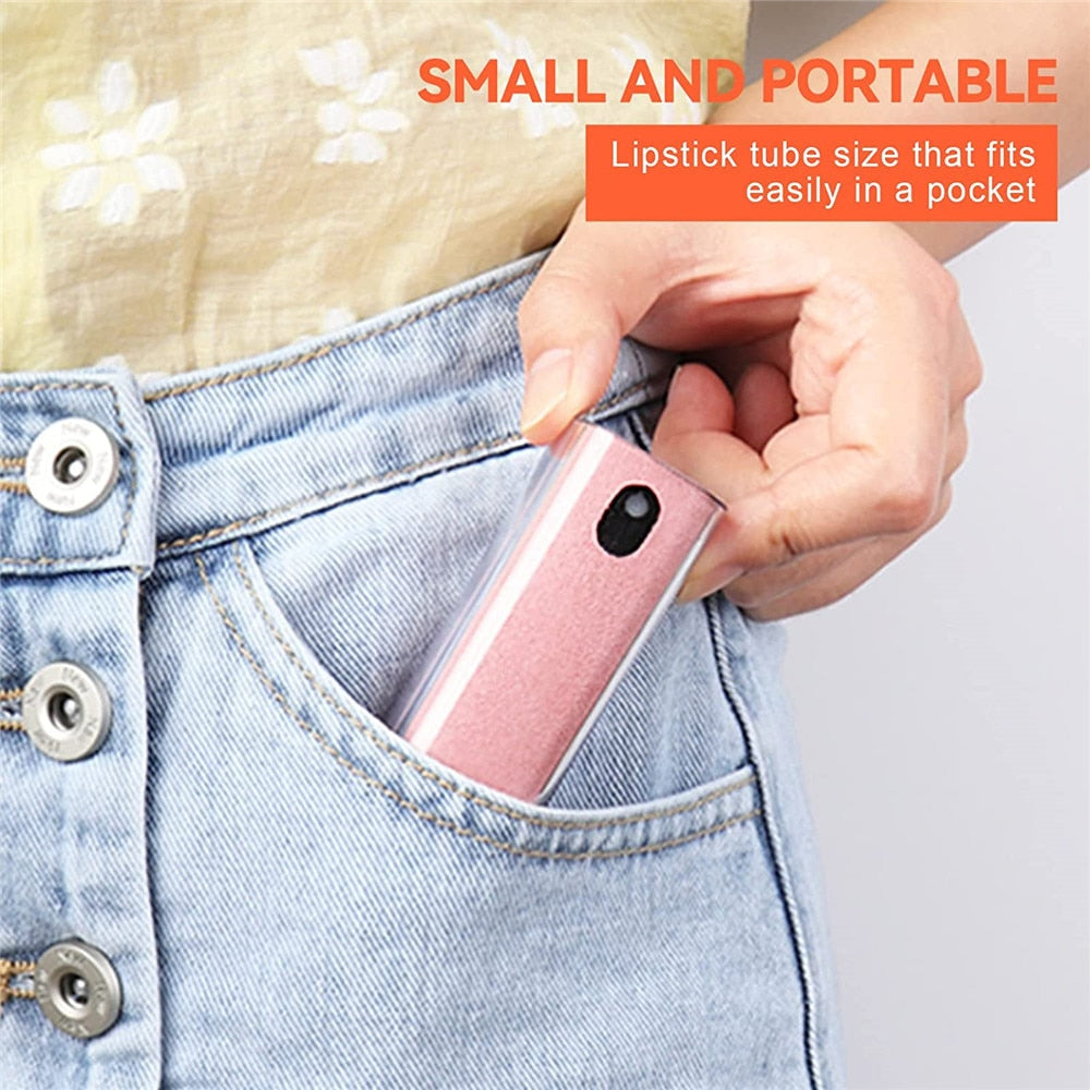 2in1 Microfiber Screen Cleaner Spray Bottle Set Mobile Phone Ipad Camera GoPro Computer Microfiber Cloth Cleaning