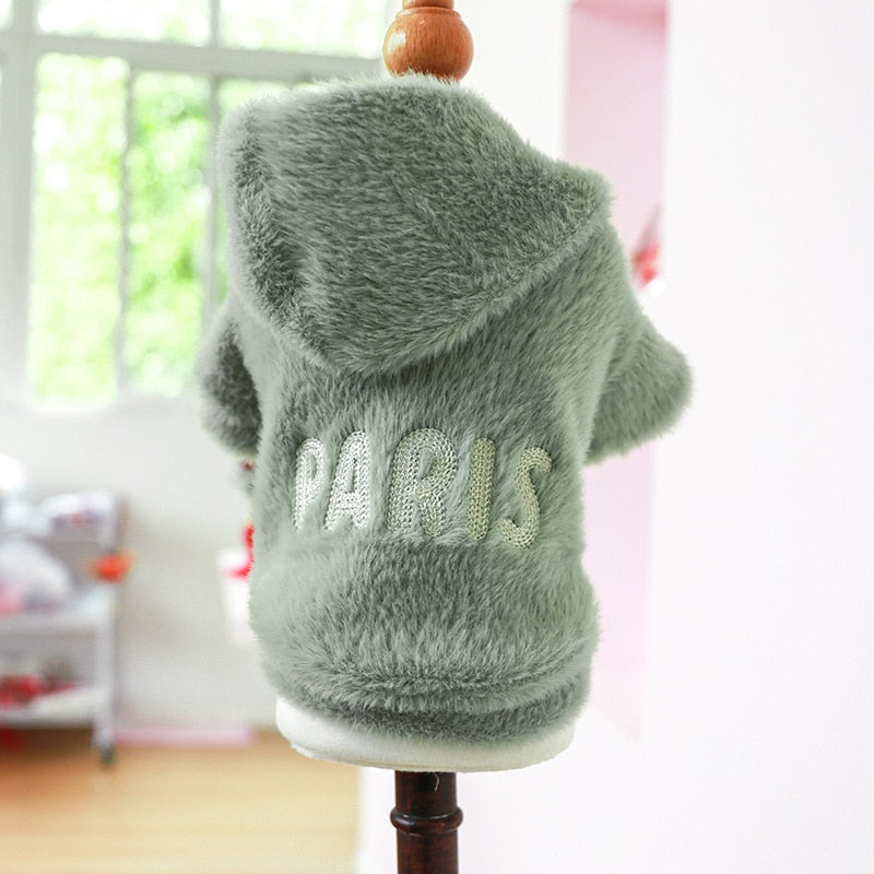 Hairy Designer York Dog Clothes Pink Green Autumn Winter Pet Hoodie Costume Sweatshirt For Small Puppy Animal XS XL Cat Bulldogs