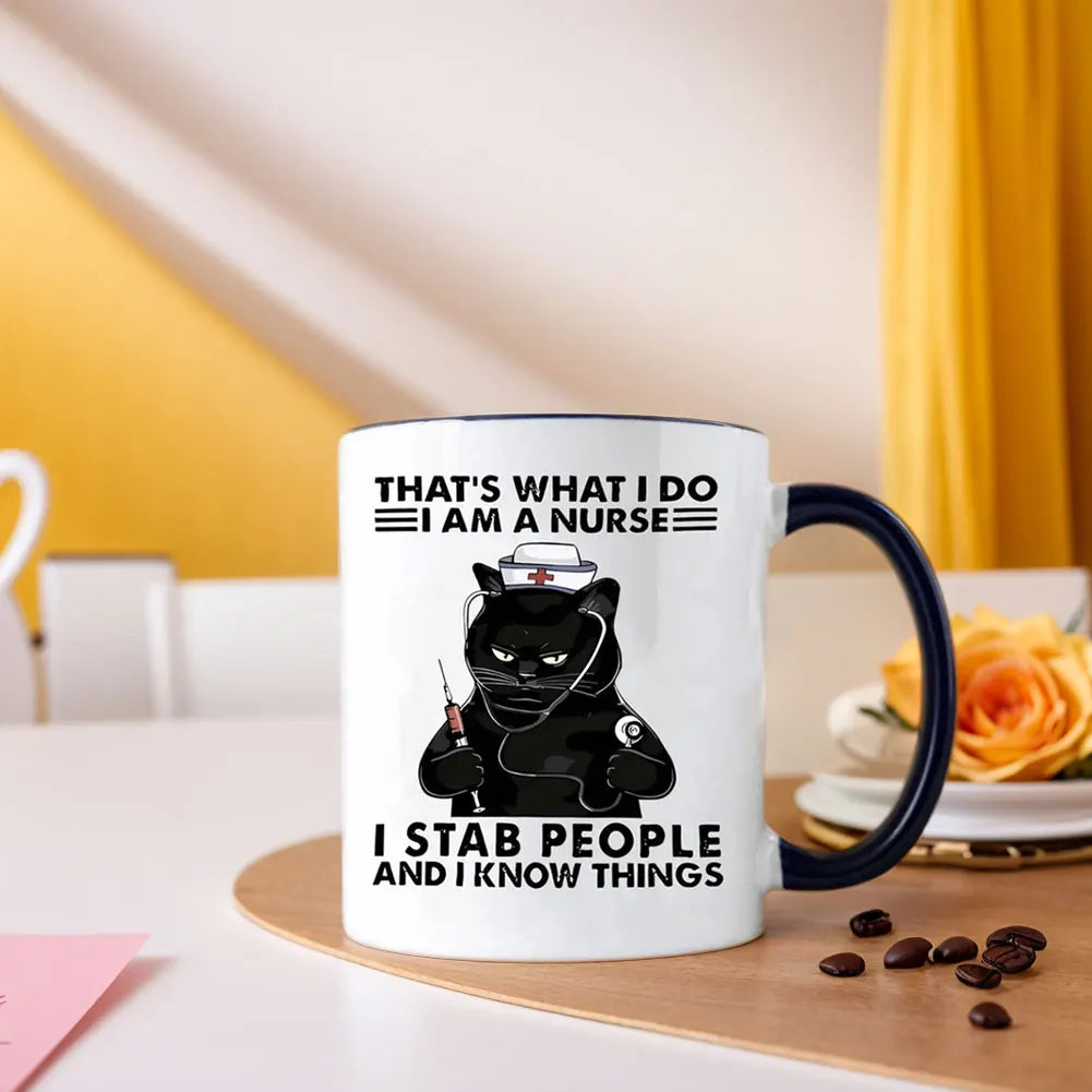 11oz Lord Of The Cats Mug The Furrllowship Of The Ring Cat Lovers Coffee Mug Ceramic Tea Cup for Coffee, Tea and Hot Drinks Gift