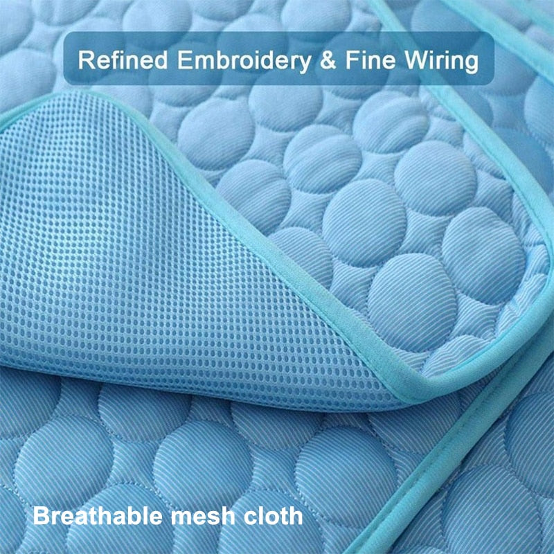 Dog Mat Cooling Summer Pad Pet Ice Pad For Dogs Cat Blanket Sofa Breathable Bed Summer Washable For Small Dogs Pet Supplies