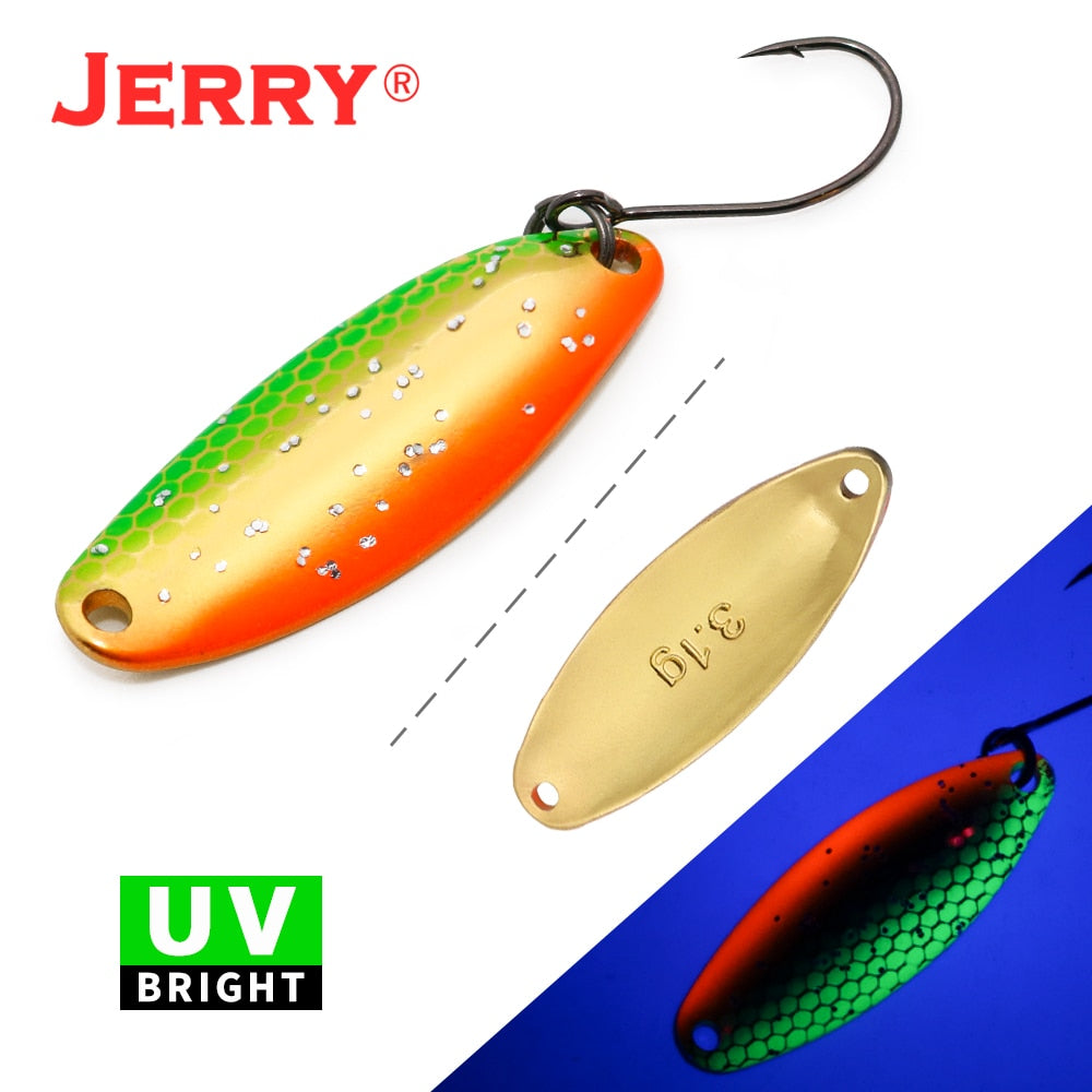 Jerry Mang Trout Area Fishing Lure Lrf Artificial Single Hook Wobbler Spinning Baits 3.1g Spoon For Trout Bass Pesca Tackle