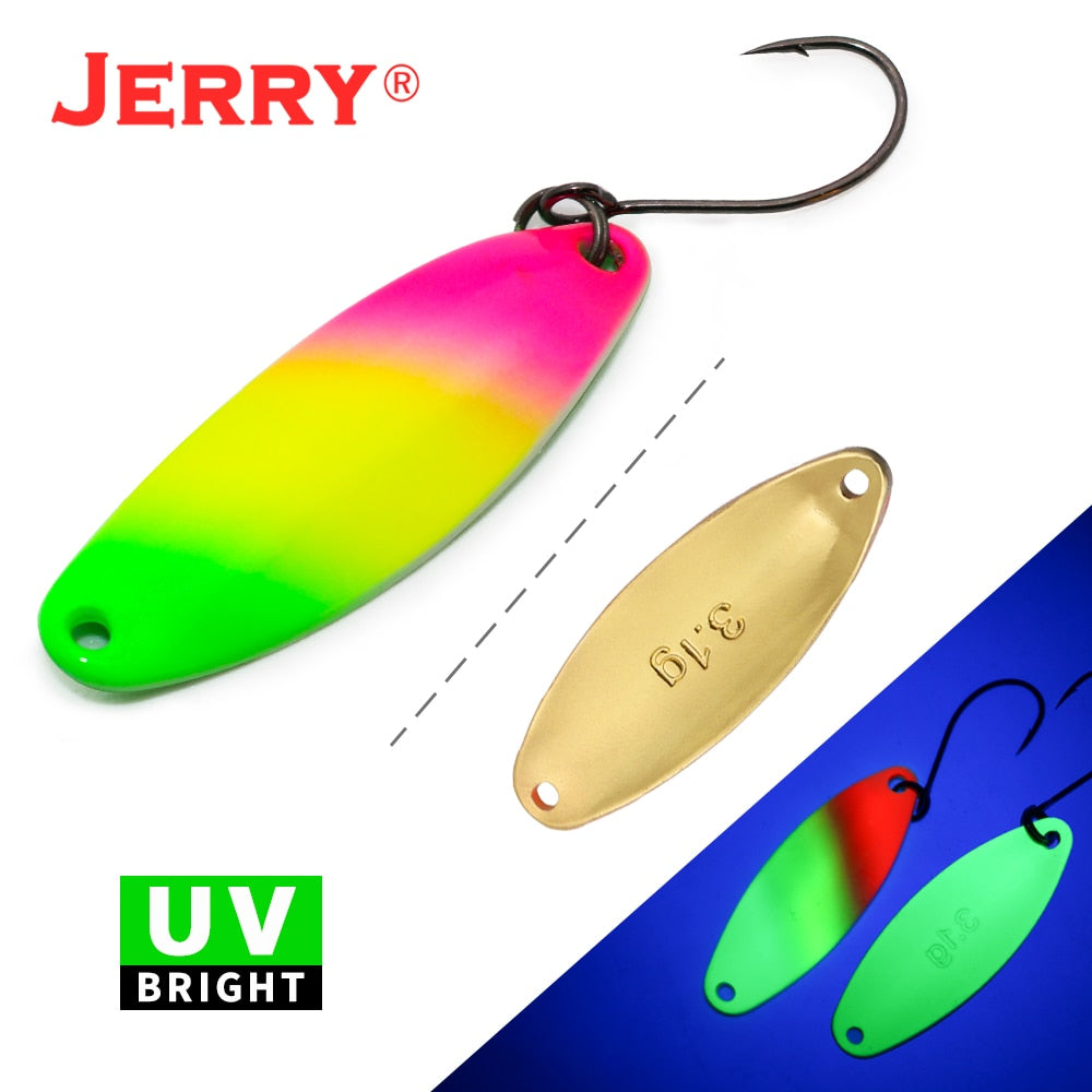 Jerry Mang Trout Area Fishing Lure Lrf Artificial Single Hook Wobbler Spinning Baits 3.1g Spoon For Trout Bass Pesca Tackle