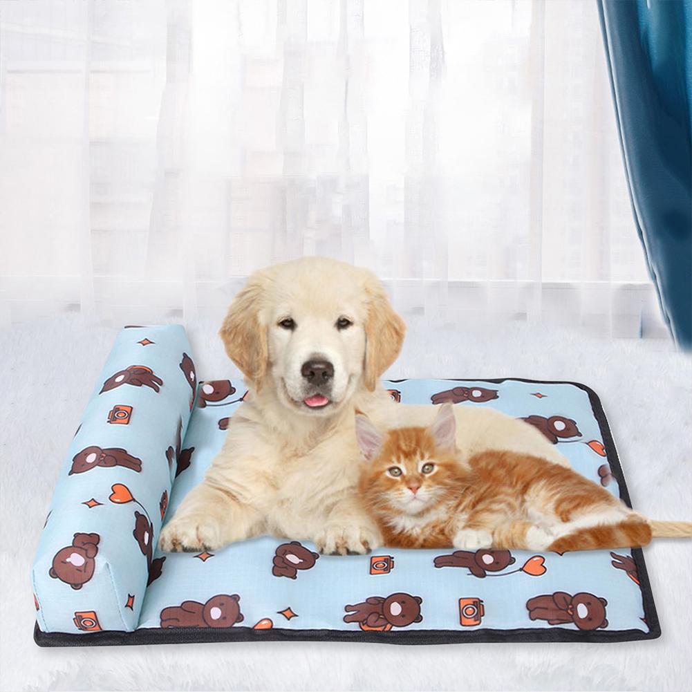 New Pet Cooling Mat Dog Pillow Pad Summer Dogs Cats Ice Silk Cooling Blanket Cushion Pet Sofa Kitten Puppy Supplies