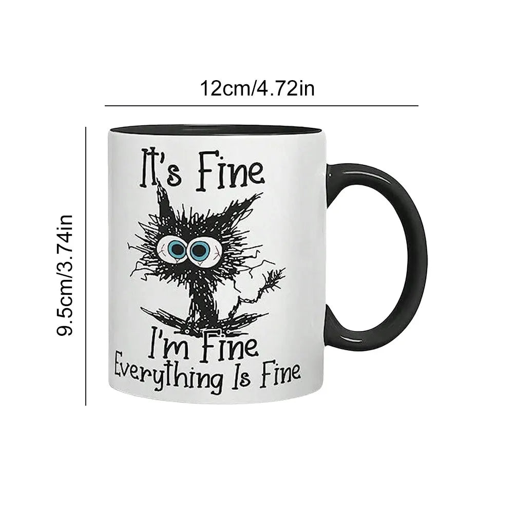 11oz Lord Of The Cats Mug The Furrllowship Of The Ring Cat Lovers Coffee Mug Ceramic Tea Cup for Coffee, Tea and Hot Drinks Gift
