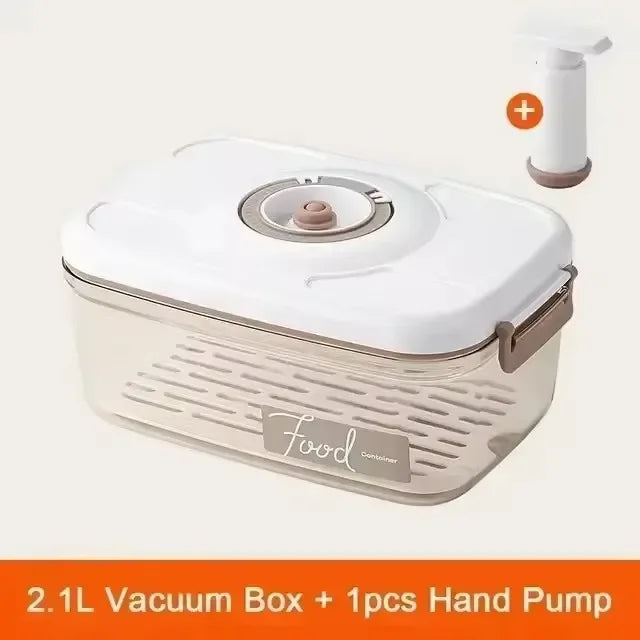 Vacuum Sealed Canister Household Fresh-keeping Box Refrigerator Food Storage Containers Drainable Kitchen Organizers Fruit Tank