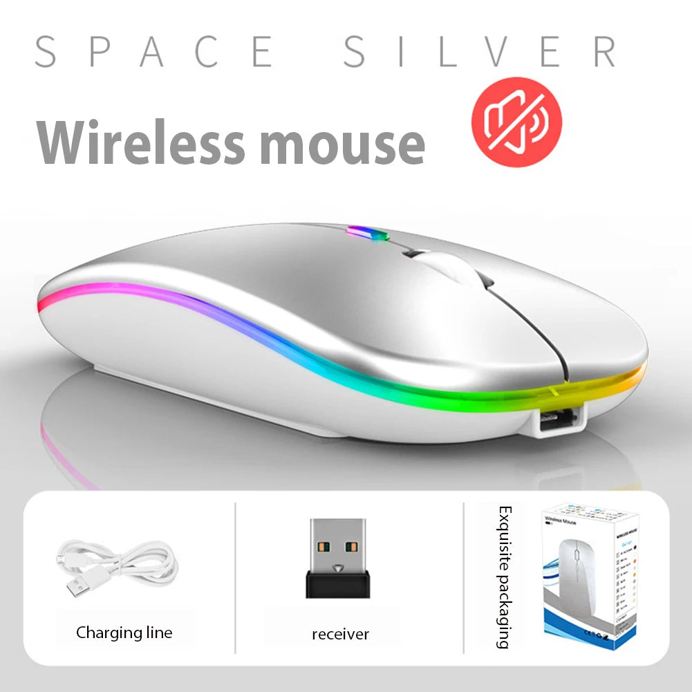 RGB Bluetooth Keyboard and Mouse Rechargeable Wireless Keyboard For iPad Tablet Android iOS Windows Rainbow Backlight Keyboard