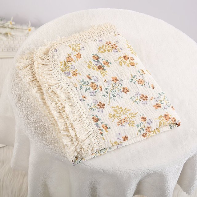 Cute Bear Muslin Squares Cotton Baby Blanket for Newborn Plaid Infant Swaddle Blanket Babies Accessories Bed Summer Comforter