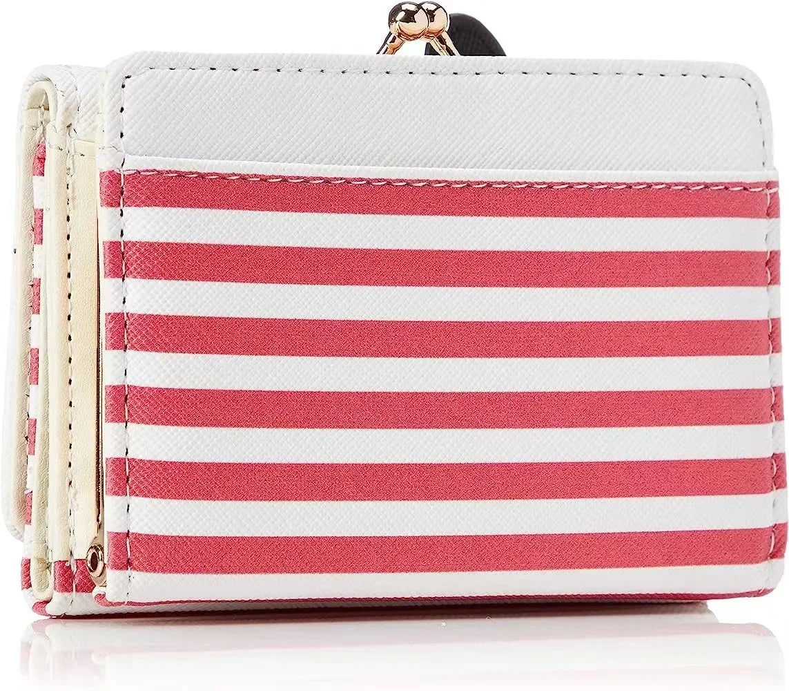 Sanrio Hello Kitty Bag Kawaii Cinnamoroll My Melody Kuromi Casual Fashion PU Leather Wallet Cute Folding Light Card Bag New 2024