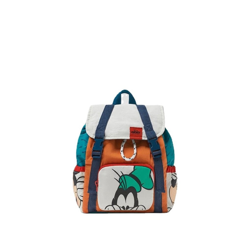 2022 Disney Women's Backpack Mickey Mouse Cartoon Pattern Large Capacity School Bag for Kindergarten Boy Girl Travel Bag Mochila