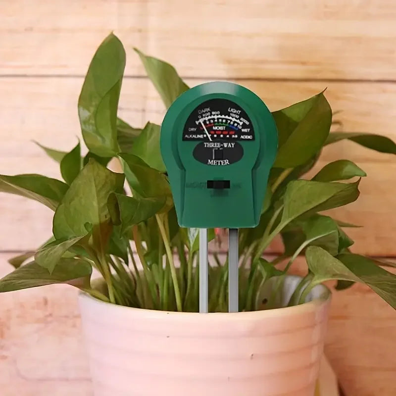 3 in 1 Soil PH Meter Flower Pot Hygrometer Soil Tester Plants Growth Moisture Light Intensity Meter Instrument Garden Plant Tool