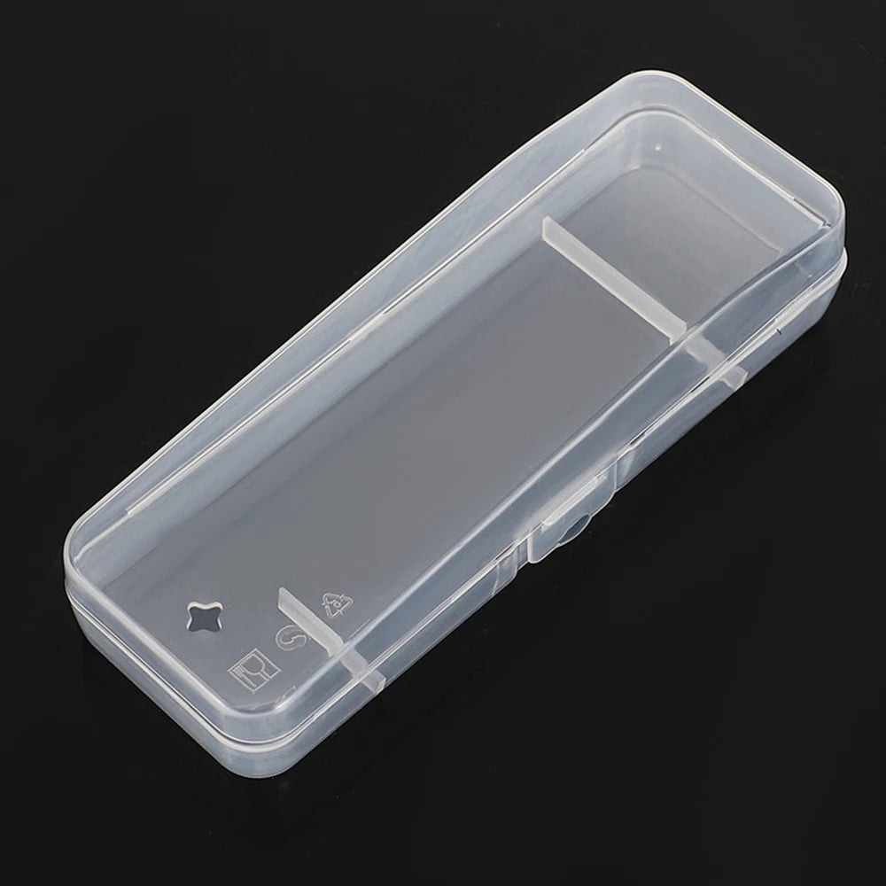 Portable Travel Men's Razor Case Shaving Machine Container Holder Shaver Box Transparent Plastic Razor Blades Storage Box