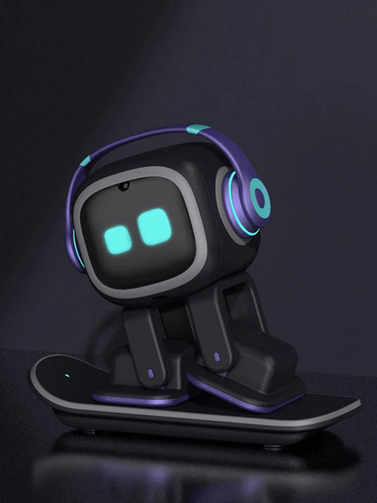 EMO robot toy desktop voice recognition, emotional AI communication, intelligent child companionship, interactive electronic pet