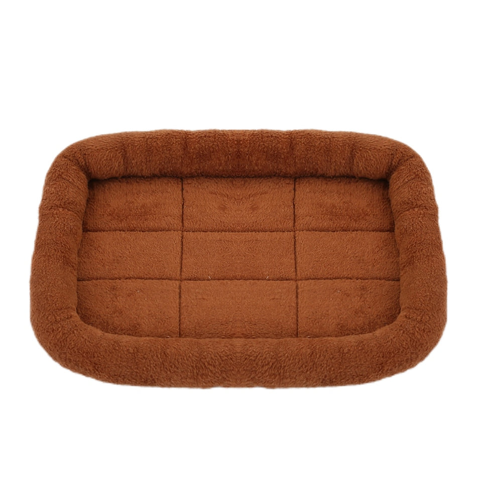 Soft Plush Square Dog Bed Mat Beds for Dogs Cat Small Medium Large Pet Sleep Calming Pad Cat Dog Bed Cushion Pet Supplies