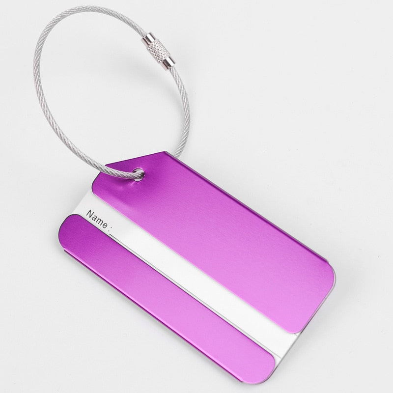 Fashion Metal Travel Luggage Tags Baggage Name Tags Suitcase Address Label Holder Aluminium Alloy Luggage Tag Travel Accessories