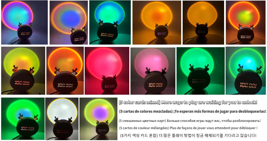 LTOON Mini sunset light net red sunset light floor-to-ceiling photo projection dusk warm light dawn dawn light USB night light