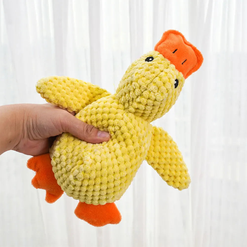 Dog Calming Duck Pet Plush Toy with Quacking Sound Calming Duck Dog Toy Pillow Toy Dog Stuffed Animals Chew Toy for Dogs