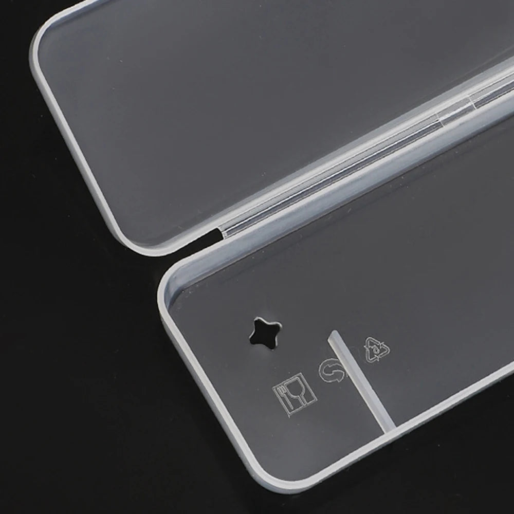 Portable Travel Men's Razor Case Shaving Machine Container Holder Shaver Box Transparent Plastic Razor Blades Storage Box